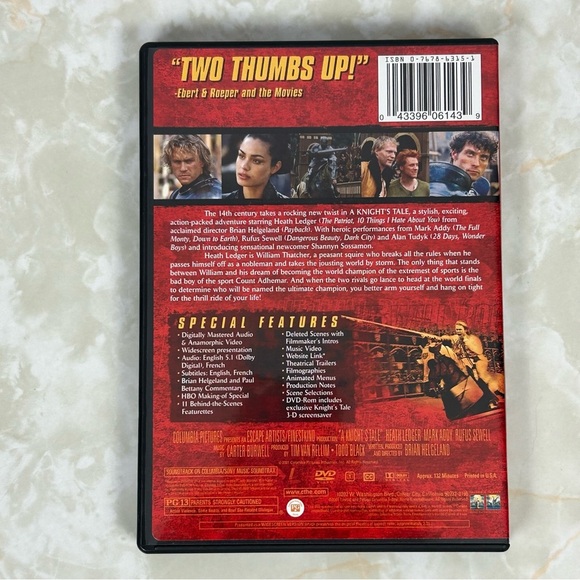 A Knight’s Tale Special Edition DVD - Picture 2 of 4